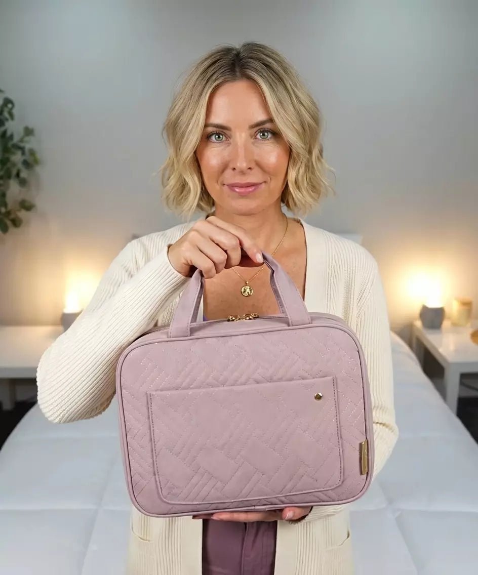 Necessaire de Viagem Premium com Gancho Giratório 360º – Compacta e Espaçosa - TOP Viagem