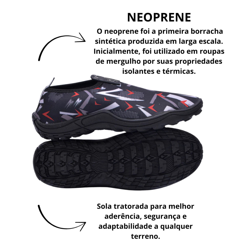 Sapatilha Aquática Náutica Unissex em Neoprene - TOP Viagem