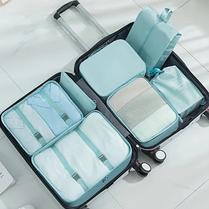 Kit Organizador de Viagem 7 Peças Grande Capacidade