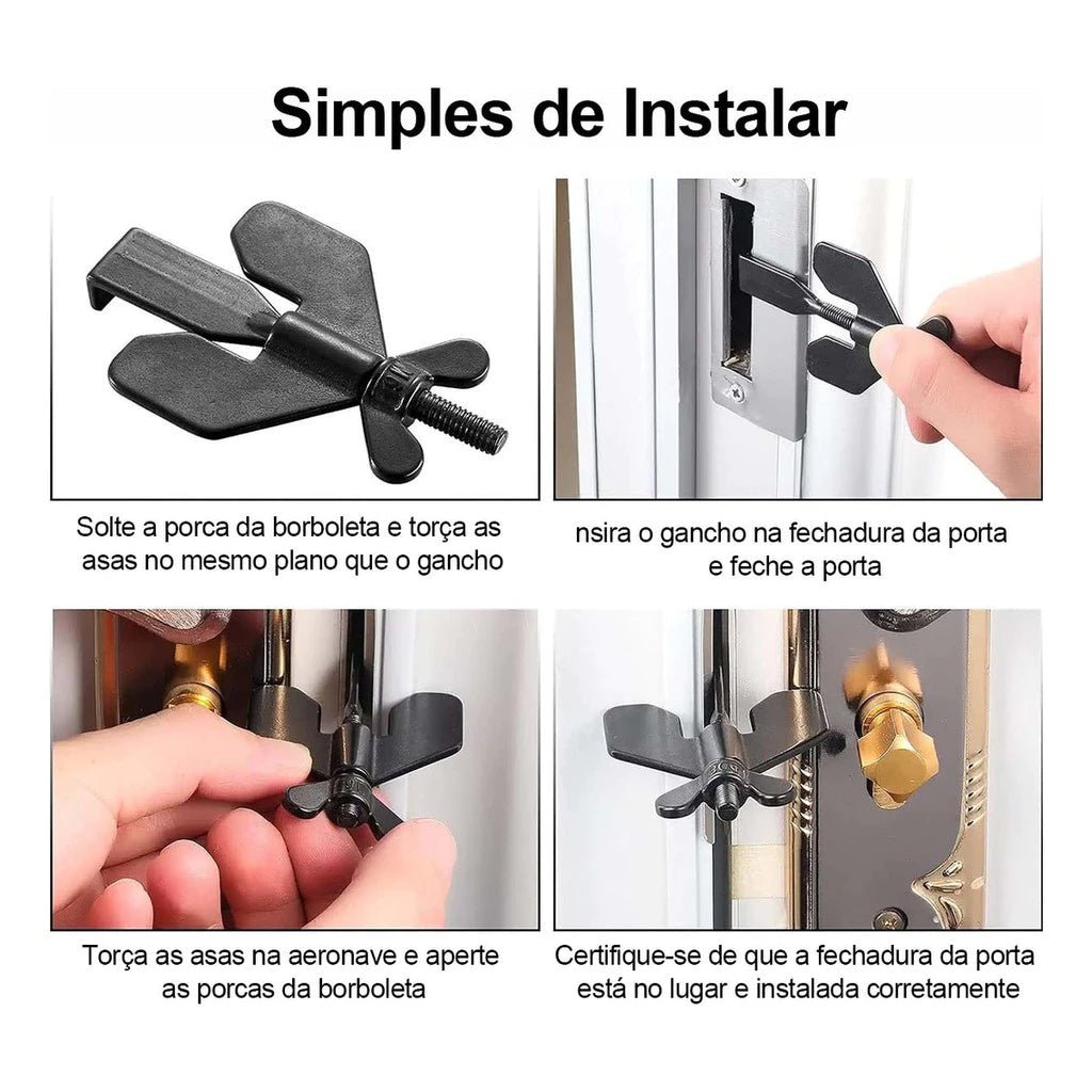 Trava Portátil de Segurança para Portas - TOP Viagem