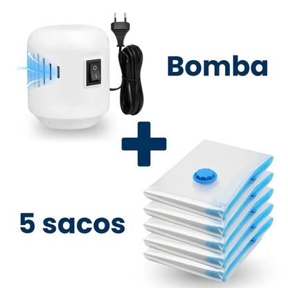 Vacuum Pro – Kit Compactador com Bomba Elétrica - TOP Viagem